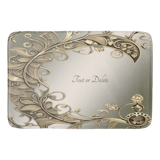 Elegant Modern Guld dekorativ badmatt Badrumsmatta (Framsidan)