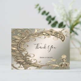Elegant Modern Guld-dekorativt tackkort Tack Kort