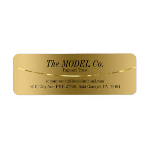 Elegant Modern Guld-design Returadress Etikett