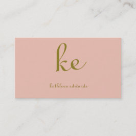 Elegant Modern Guld Färgad och Rosa Professionell Visitkort