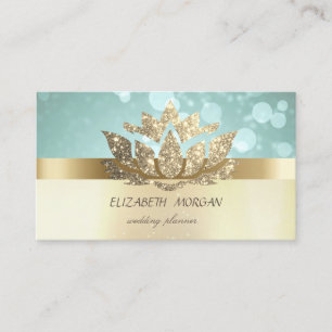 Elegant Modern Guld Glitter Lotus, Bokeh Visitkort
