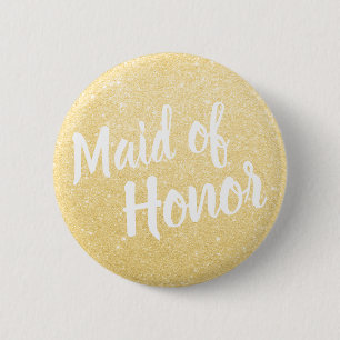 Elegant & modern guld- glittermaid of honor knapp
