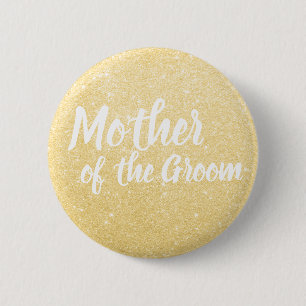 Elegant & modern guld- glittermor av brudgummen knapp