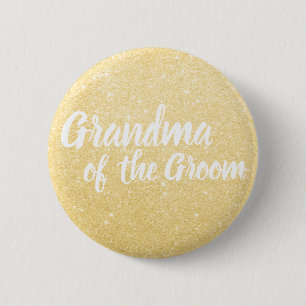 Elegant & modern guld- glittermormor av brudgummen knapp