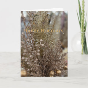 Elegant Modern Guld Helgdag Card Helgkort