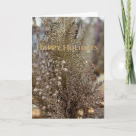 Elegant Modern Guld Helgdag Card Helgkort
