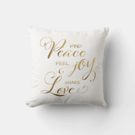 Elegant Modern Guld jul Fredsglädjen Kärlek Kudde