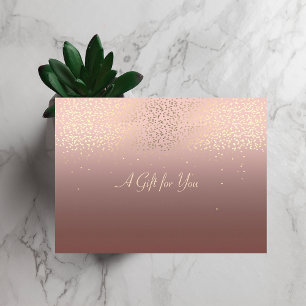 Elegant Modern Guld Konfetti Rabattkort