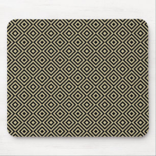 Elegant Modern Guld-kvadrater Diamonds Tiles Mönst Musmatta