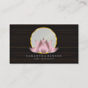 Elegant Modern Guld Lotus Logotyp Snyggt Copper Visitkort