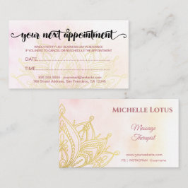 Elegant Modern Guld Lotus Ro White Tidsbeställning Kort