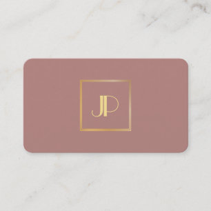 Elegant Modern Guld Monogram Professionell Mall Visitkort