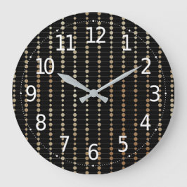 Elegant Modern Guld Pärlor-cirklar runt Mönster | Stor Klocka