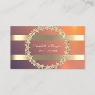 Elegant Modern, Guld Ram Randig Visitkort