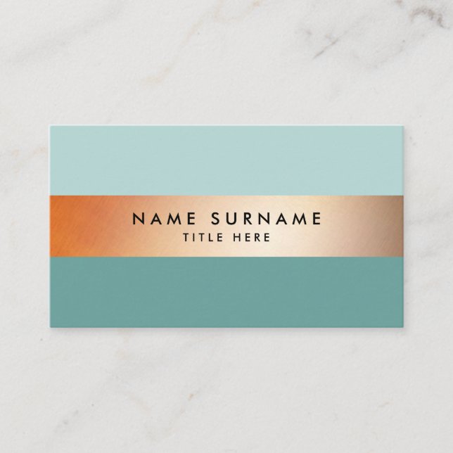 Elegant modern guld- randlugnvisitkort visitkort (Framsida)