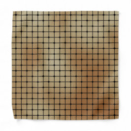 Elegant Modern Guld Squares Tiles Mönster | Bandana