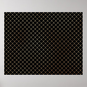 Elegant Modern Guld Staket Kedja Mönster Poster