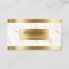 Elegant Modern Guld Strokes Marble Visitkort