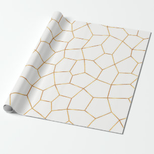 Elegant Modern Guld White Stached Glass Collection Presentpapper