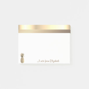 Elegant Modern Guldpäron - Personlig Post-it Block