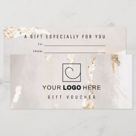 Elegant Modern Guldpräglad Presentcheck/Voucher