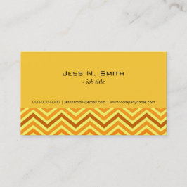 Elegant, modern, gyllene, soliga gult chevron visitkort