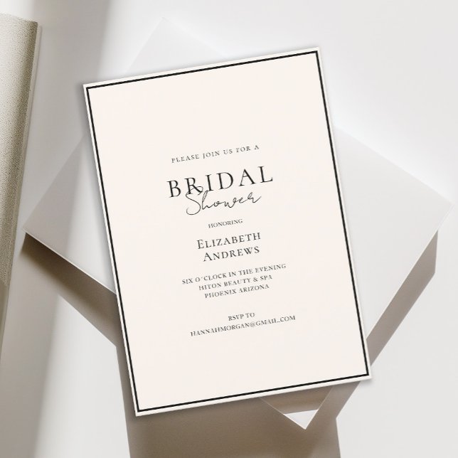 Elegant, modern, handskrift, Beige-Möhippa Inbjudningar (Skapare uppladdad)