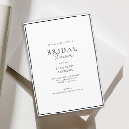 Elegant, modern, handskrift, vit Möhippa Inbjudningar