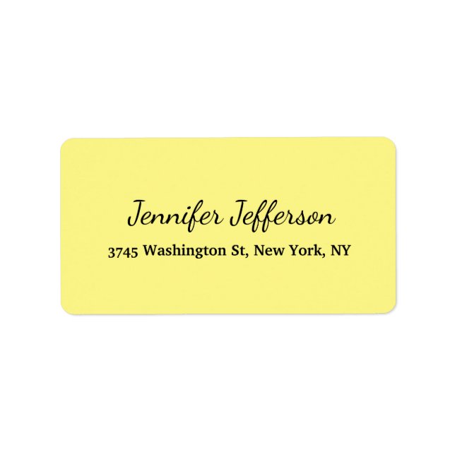 Elegant Modern handskriftsformat med vanligt ljus  Adressetikett (Framsidan)