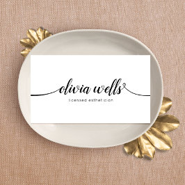 Elegant Modern handskriven skriptkalligrafi Visitkort