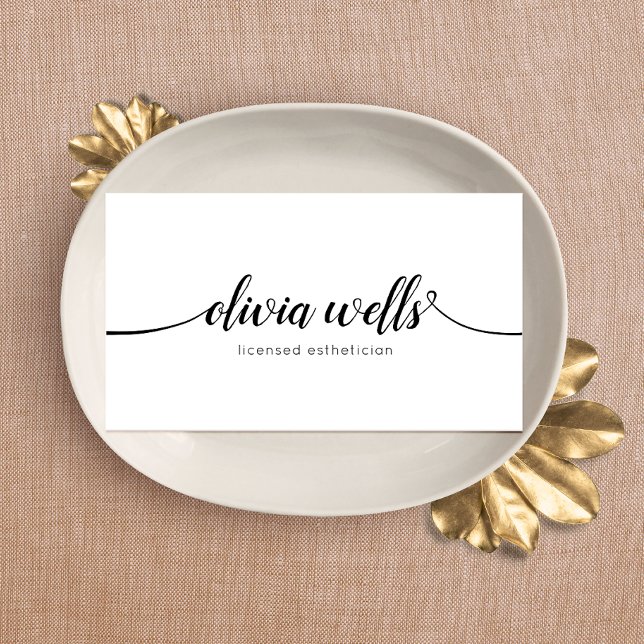 Elegant Modern handskriven skriptkalligrafi Visitkort (Skapare uppladdad)