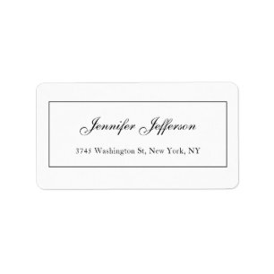 Elegant modern handstil Plain Professional Adressetikett