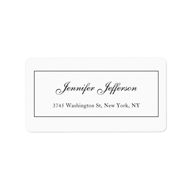 Elegant modern handstil Plain Professional Adressetikett (Framsidan)