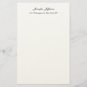 Elegant modern handstil Plain Professional Brevpapper