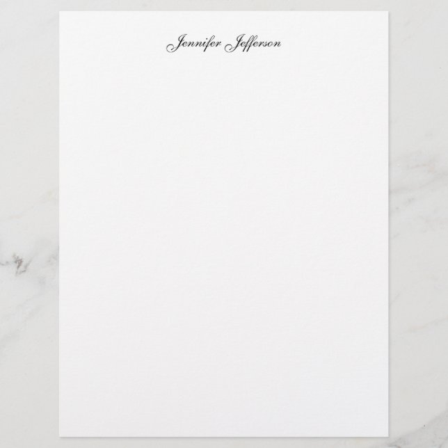 Elegant modern handstil Plain Professional Namn Brevhuvud (Framsida)