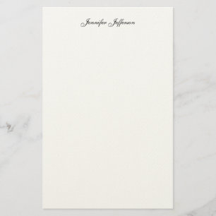 Elegant modern handstil Plain Professional Namn Brevpapper