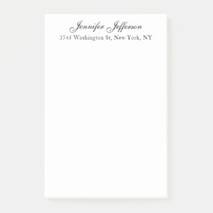 Elegant modern handstil Plain Professional Post-it Block