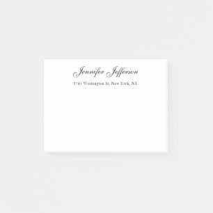 Elegant modern handstil Plain Professional Post-it Block