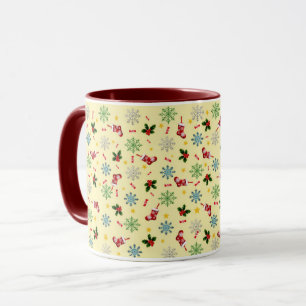 Elegant Modern Holly Löv Cute Winter jul Mugg