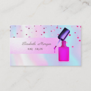 Elegant Modern,Holografisk,Konfetti,Nagellack Visitkort
