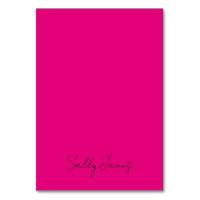 Elegant Modern Hot Pink och Svart Signatur Namn