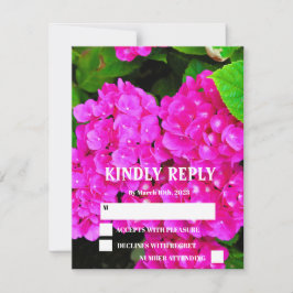 Elegant Modern Hydrangea Blommigt Botaniska Bröllo OSA Kort