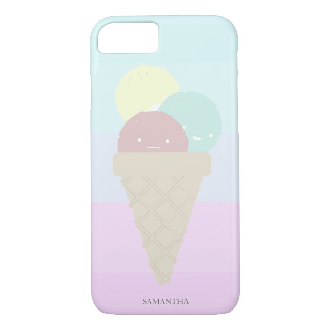 Elegant Modern, Ice Cream, Ombre Personlig Case-Mate iPhone Skal (Baksida)