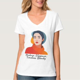 Elegant Modern illustration av Porträtt T Shirt