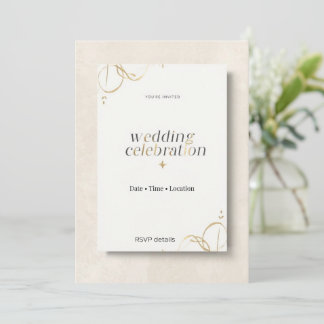 Elegant Modern Invitation Card Minimal Luxury Even Inbjudningar