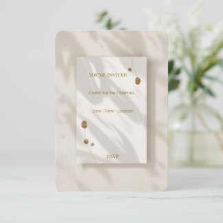 Elegant Modern Invitation Card Minimal Luxury Even Inbjudningar