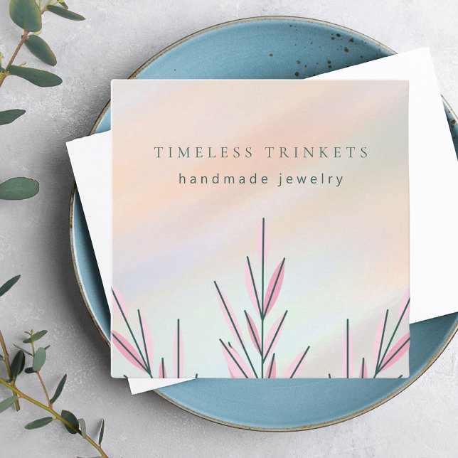 Elegant Modern Jewelry Designer Boho Fyrkantigt Visitkort (Skapare uppladdad)
