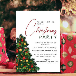 Elegant Modern Joy Christmas Party Inbjudningar