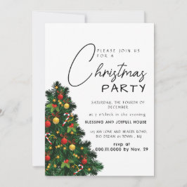 Elegant Modern Joy Christmas Party Inbjudningar