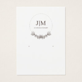 Elegant Modern Juelry Earring Visning Monogram Visitkort